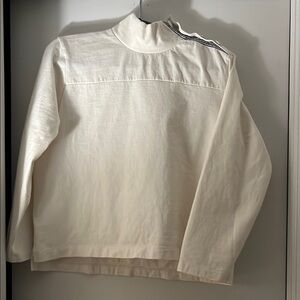J Crew Cream Long Sleeve Top